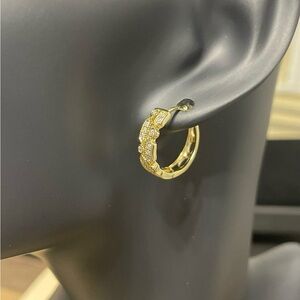 Double Pattern Hoop Earring / Doble diseño de patrones Aro Aretes